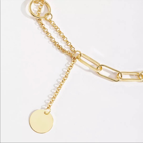 NEW 18K LONG TASSEL PUNK NECKLACE - Picture 5 of 7